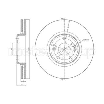 Jeu de 2 disques de frein avant TRUSTING OEM 8200007122 Jeu de 2 disques de frein avant TRUSTING OEM 8200007122