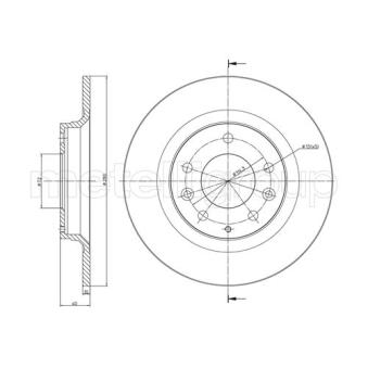 Jeu de 2 disques de frein arrière TRUSTING OEM N12326251A