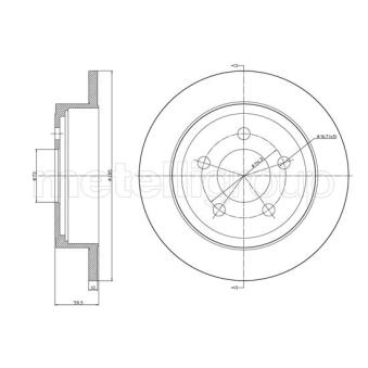 Jeu de 2 disques de frein arrière TRUSTING OEM 52128411AA
