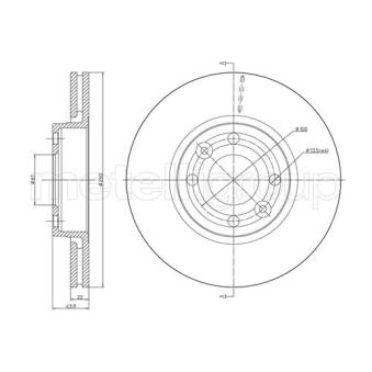 Jeu de 2 disques de frein arrière TRUSTING DF972