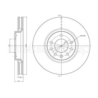 Jeu de 2 disques de frein avant TRUSTING OEM 93171500