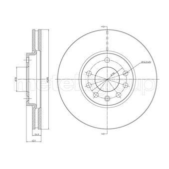 Jeu de 2 disques de frein avant TRUSTING OEM 9156807