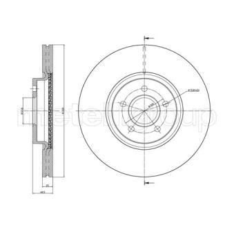 Jeu de 2 disques de frein avant TRUSTING OEM 31262720