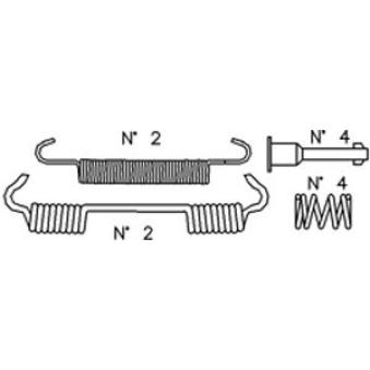 Kit d'accessoires, mâchoire de frein TRUSTING [K374]