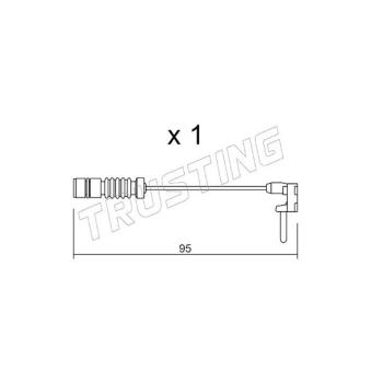 Contact d'avertissement, usure des plaquettes de frein TRUSTING OEM 1405401217