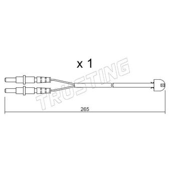 Contact d'avertissement, usure des plaquettes de frein TRUSTING SU.053
