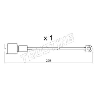 Contact d'avertissement, usure des plaquettes de frein TRUSTING OEM 61311361896