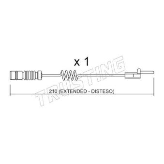 Contact d'avertissement, usure des plaquettes de frein TRUSTING OEM A9015400017