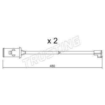 Contact d'avertissement, usure des plaquettes de frein TRUSTING OEM 1908825