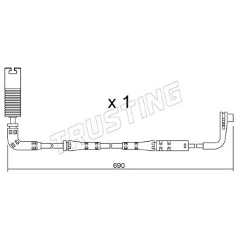 Contact d'avertissement, usure des plaquettes de frein TRUSTING OEM 34356768596