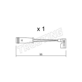 Contact d'avertissement, usure des plaquettes de frein TRUSTING OEM 2E0906206G