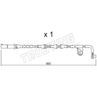 Contact d'avertissement, usure des plaquettes de frein TRUSTING OEM 34356773008