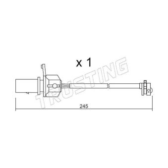 Contact d'avertissement, usure des plaquettes de frein TRUSTING OEM 3B7615121