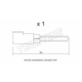 Contact d'avertissement, usure des plaquettes de frein TRUSTING SU.258