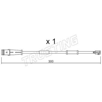Contact d'avertissement, usure des plaquettes de frein TRUSTING OEM 13116560