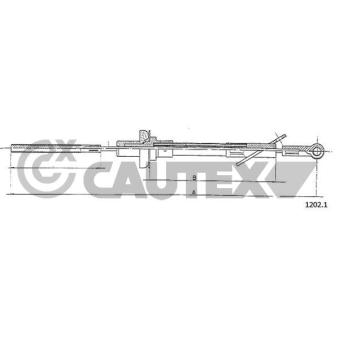 Tirette à câble, commande d'embrayage CAUTEX 012563