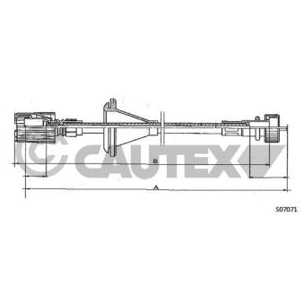 Câble flexible de commande de compteur CAUTEX [013158]