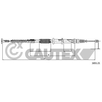 Tirette à câble, frein de stationnement CAUTEX OEM 60813056