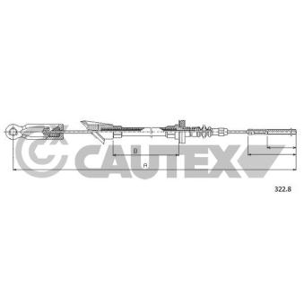 Tirette à câble, commande d'embrayage CAUTEX 018903