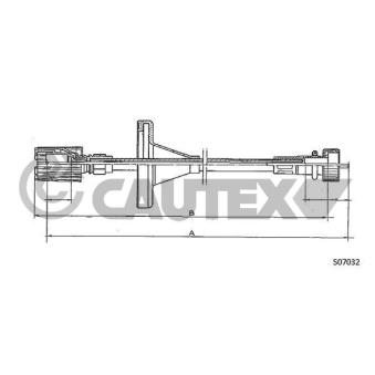 Câble flexible de commande de compteur CAUTEX OEM X044138590