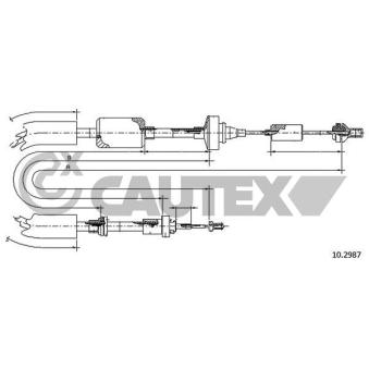 Tirette à câble, commande d'embrayage CAUTEX OEM 7700799501 Tirette à câble, commande d'embrayage CAUTEX OEM 7700799501