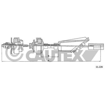 Tirette à câble, commande d'embrayage CAUTEX 038429
