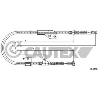 Tirette à câble, frein de stationnement CAUTEX OEM 365319F500
