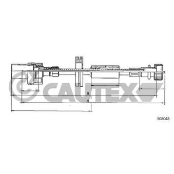 Câble flexible de commande de compteur CAUTEX [085147]