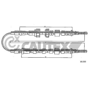 Tirette à câble, frein de stationnement CAUTEX OEM 6168200