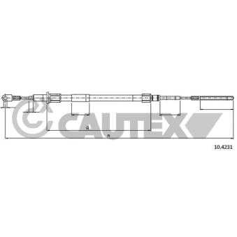 Tirette à câble, frein de stationnement CAUTEX 208028