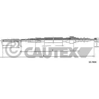 Tirette à câble, frein de stationnement CAUTEX OEM 1GM609721