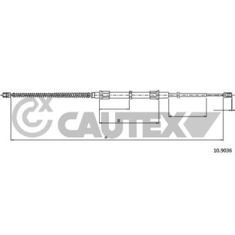 Tirette à câble, frein de stationnement CAUTEX OEM 1J0609721AS