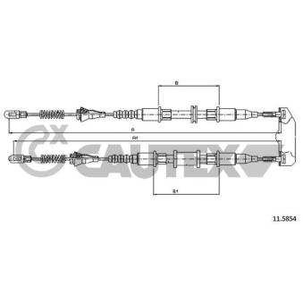 Tirette à câble, frein de stationnement CAUTEX OEM 522641