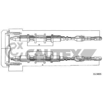 Tirette à câble, frein de stationnement CAUTEX OEM 522640