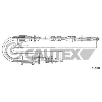 Tirette à câble, frein de stationnement CAUTEX OEM 522620