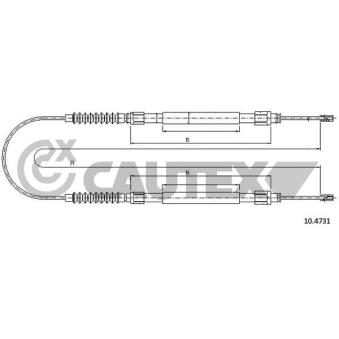 Tirette à câble, frein de stationnement CAUTEX OEM 1330066080