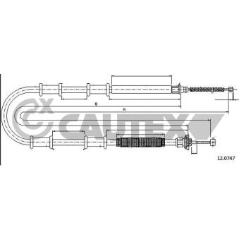 Tirette à câble, frein de stationnement CAUTEX OEM 51868726