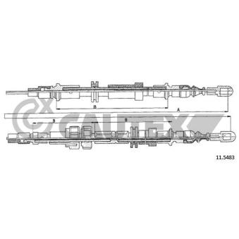 Tirette à câble, frein de stationnement CAUTEX 761385