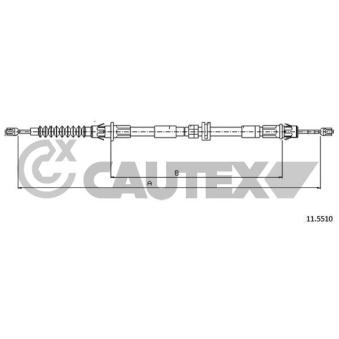Tirette à câble, frein de stationnement CAUTEX OEM 1048069