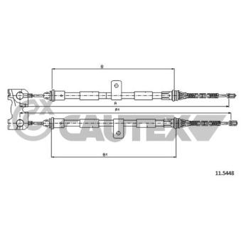 Tirette à câble, frein de stationnement CAUTEX OEM 1018642