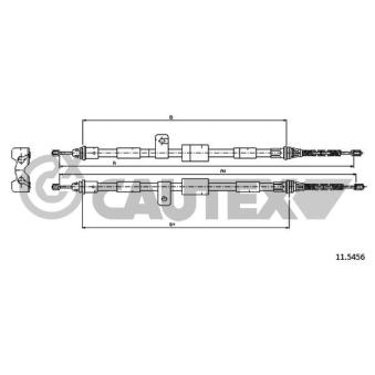 Tirette à câble, frein de stationnement CAUTEX OEM 1018642