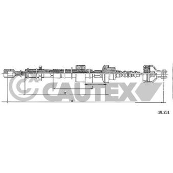 Tirette à câble, commande d'embrayage CAUTEX OEM 4151021010