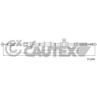 Tirette à câble, frein de stationnement CAUTEX OEM MR915064