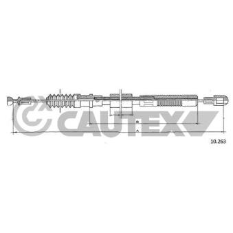 Tirette à câble, commande d'embrayage CAUTEX 761895