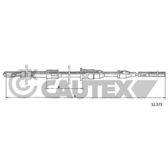 Tirette à câble, frein de stationnement CAUTEX [761964]