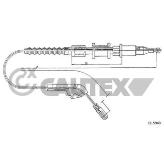 Tirette à câble, frein de stationnement CAUTEX OEM 90375404