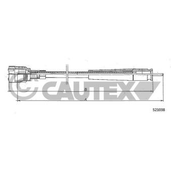 Câble flexible de commande de compteur CAUTEX 762157