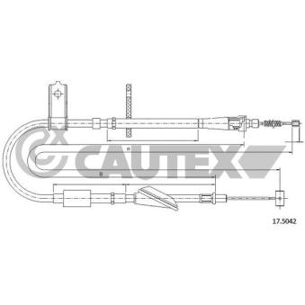 Tirette à câble, frein de stationnement CAUTEX OEM 5442083E30