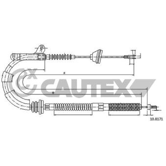 Tirette à câble, frein de stationnement CAUTEX OEM 1387787 Tirette à câble, frein de stationnement CAUTEX OEM 1387787
