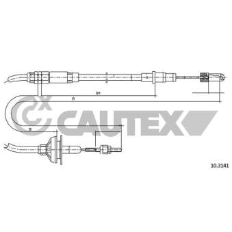 Tirette à câble, commande d'embrayage CAUTEX OEM 191721335G